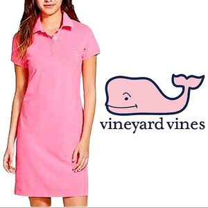 Vineyard Vines Hot Pink Polo Mini Shirt Dress Size Medium